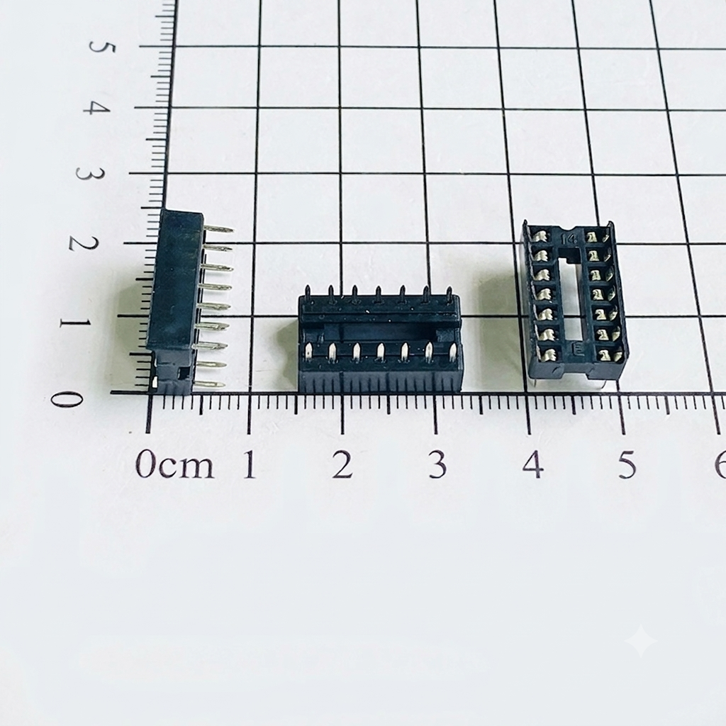 Đế IC 14 chân DIP-14 loại dẹp (5 chiếc)