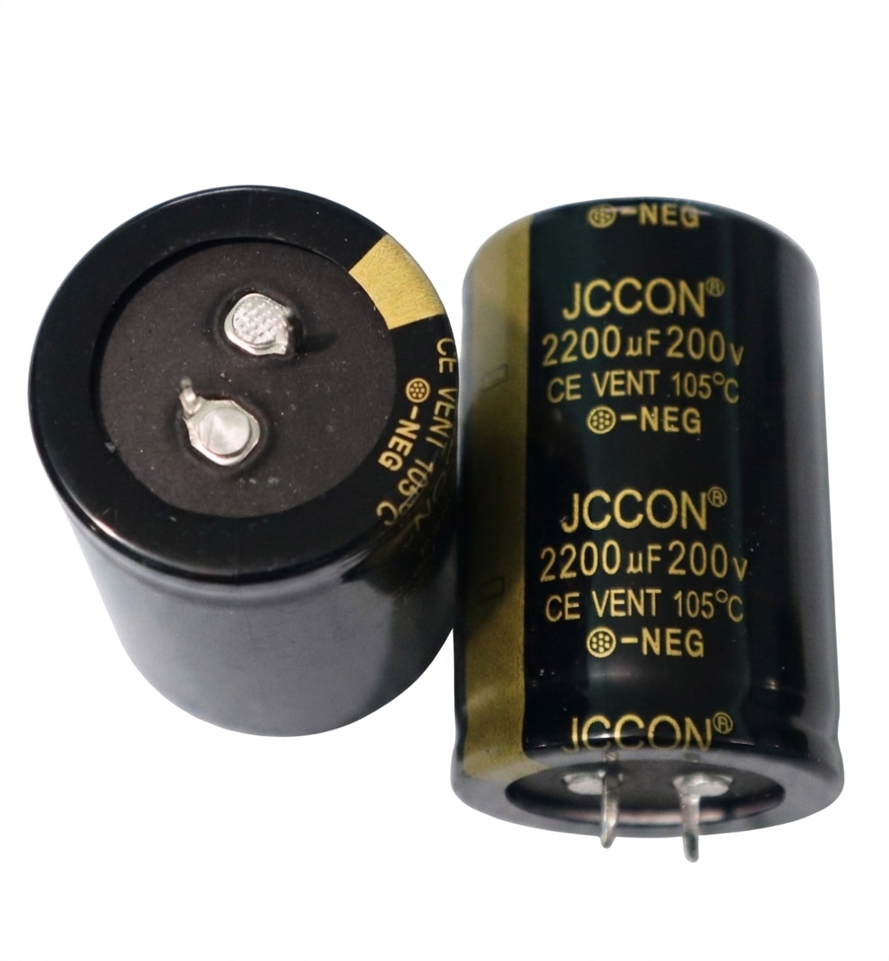 Tụ Amply JCCON 2200uF/200V Với Kích Thước 5 X 3.5 Chất Lượng Cao - 1 Cái