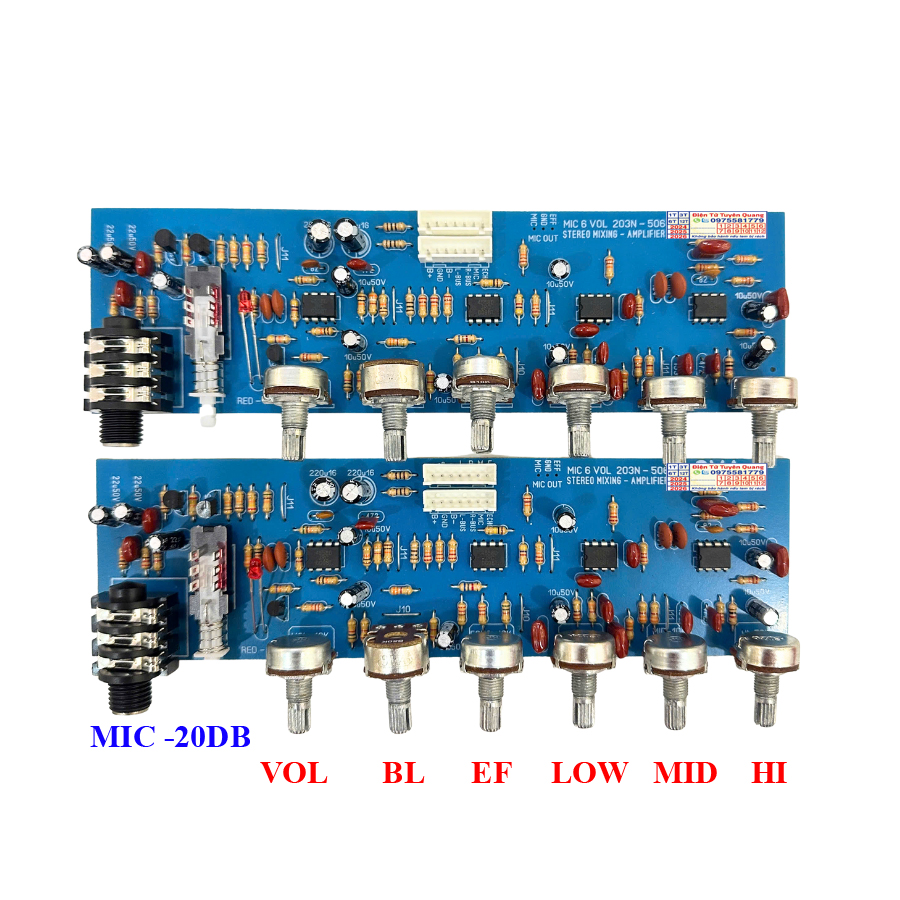 Mạch Mic 6 Volume Bản Chuẩn Cho Âm Ly Thông Dụng - 1 Cái
