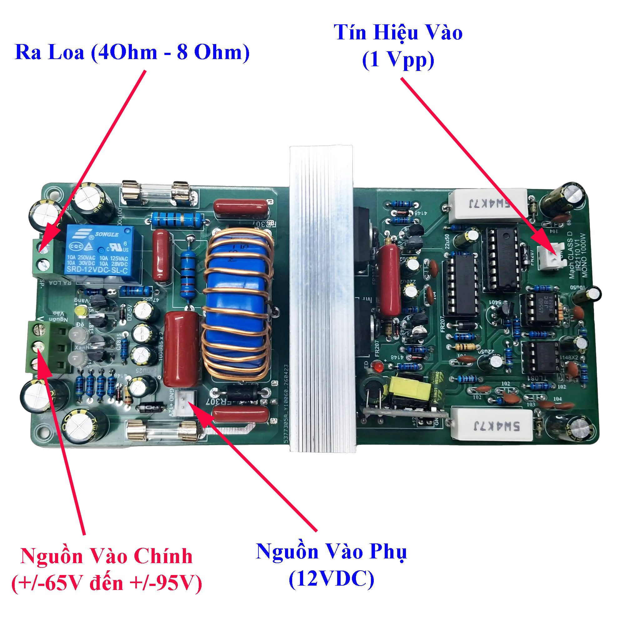 Mạch Công Suất CLASS D IR2110 1000W MONO V1 - 1 Cái