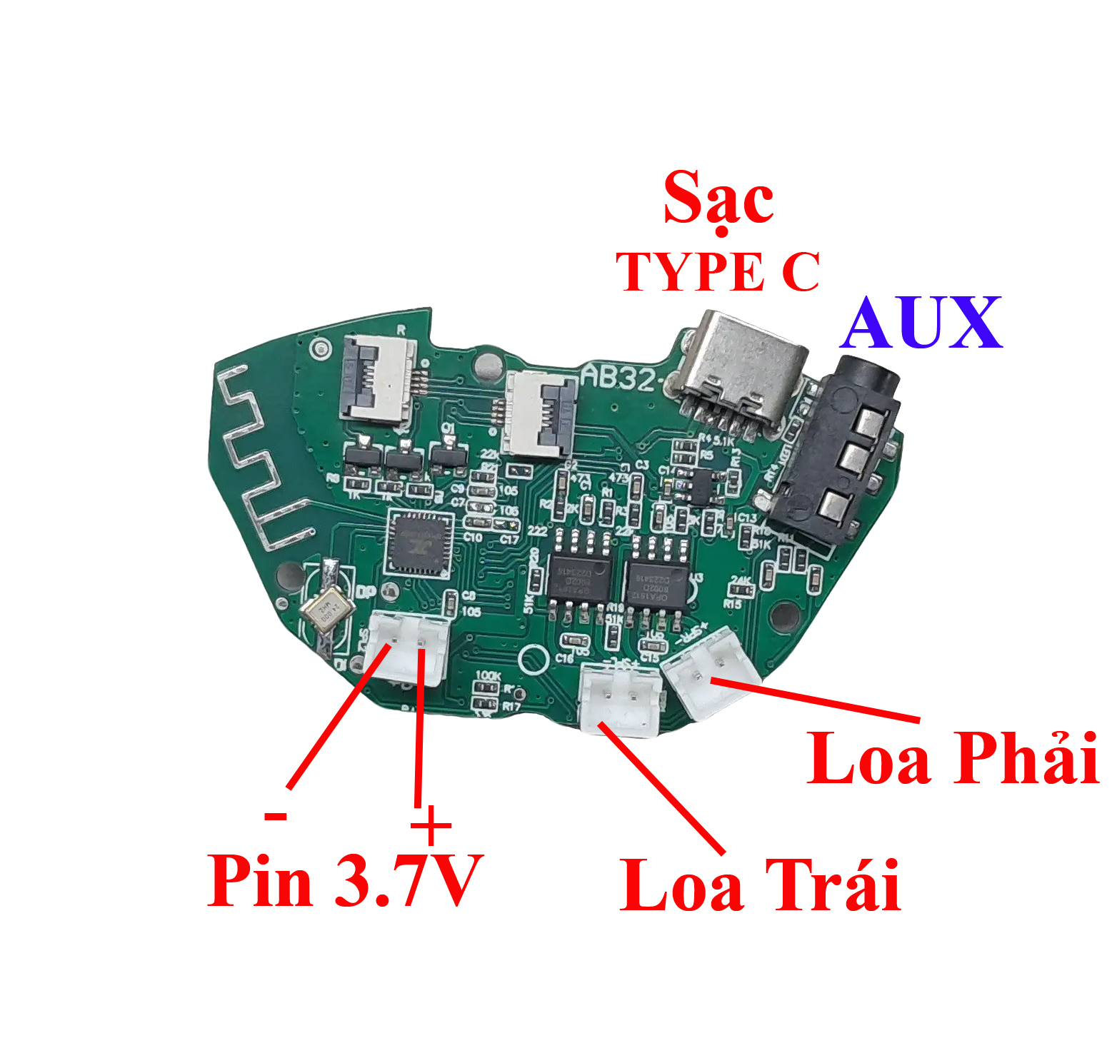 Mạch Loa Bluetooth 5.3 5W X 2 STEREO Có TWS (Kèm Dây) - 1 Cái