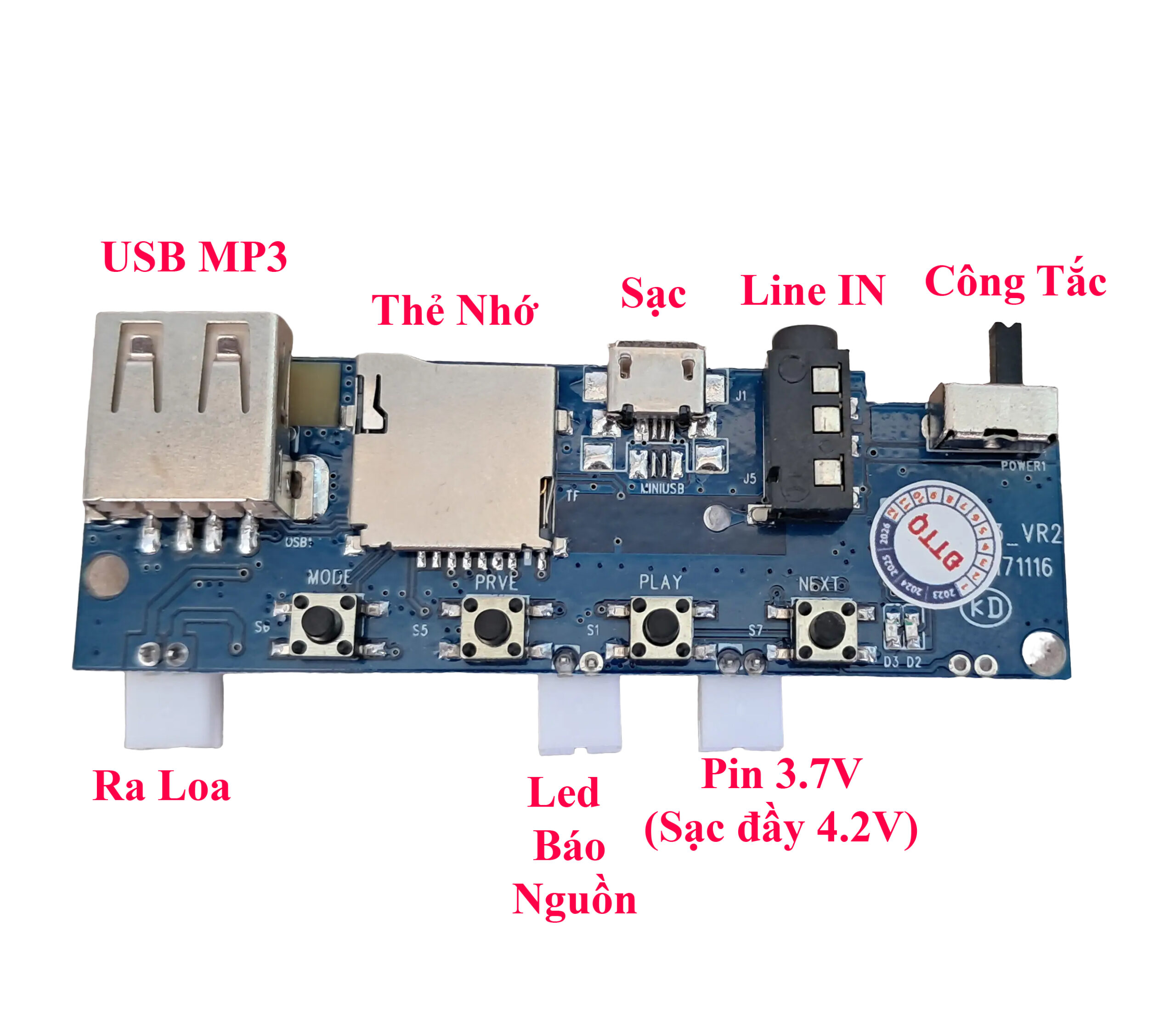 Mạch Loa Bluetooth DTTQ G23 5.0 5W Kèm Dây Tiếng Việt - 1 Cái