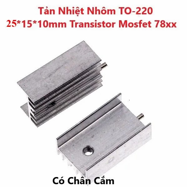 Combo 10 Chiếc Nhôm Tản Nhiệt TO220 15x10x25mm Trắng
